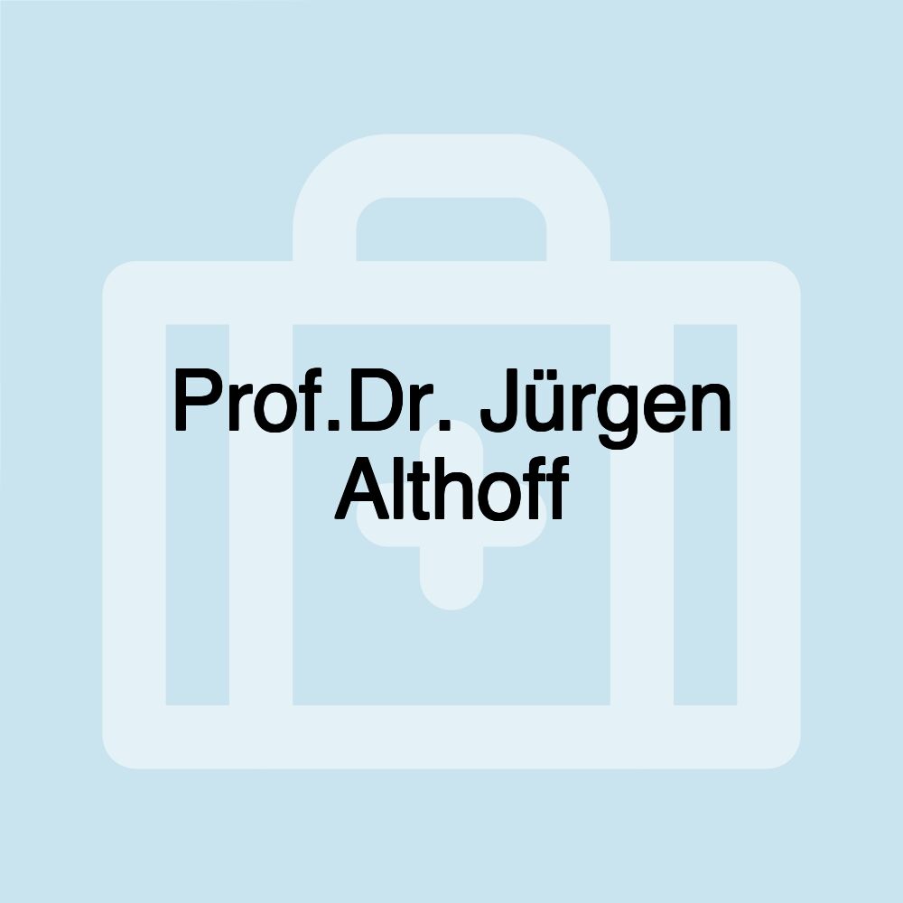 Prof.Dr. Jürgen Althoff