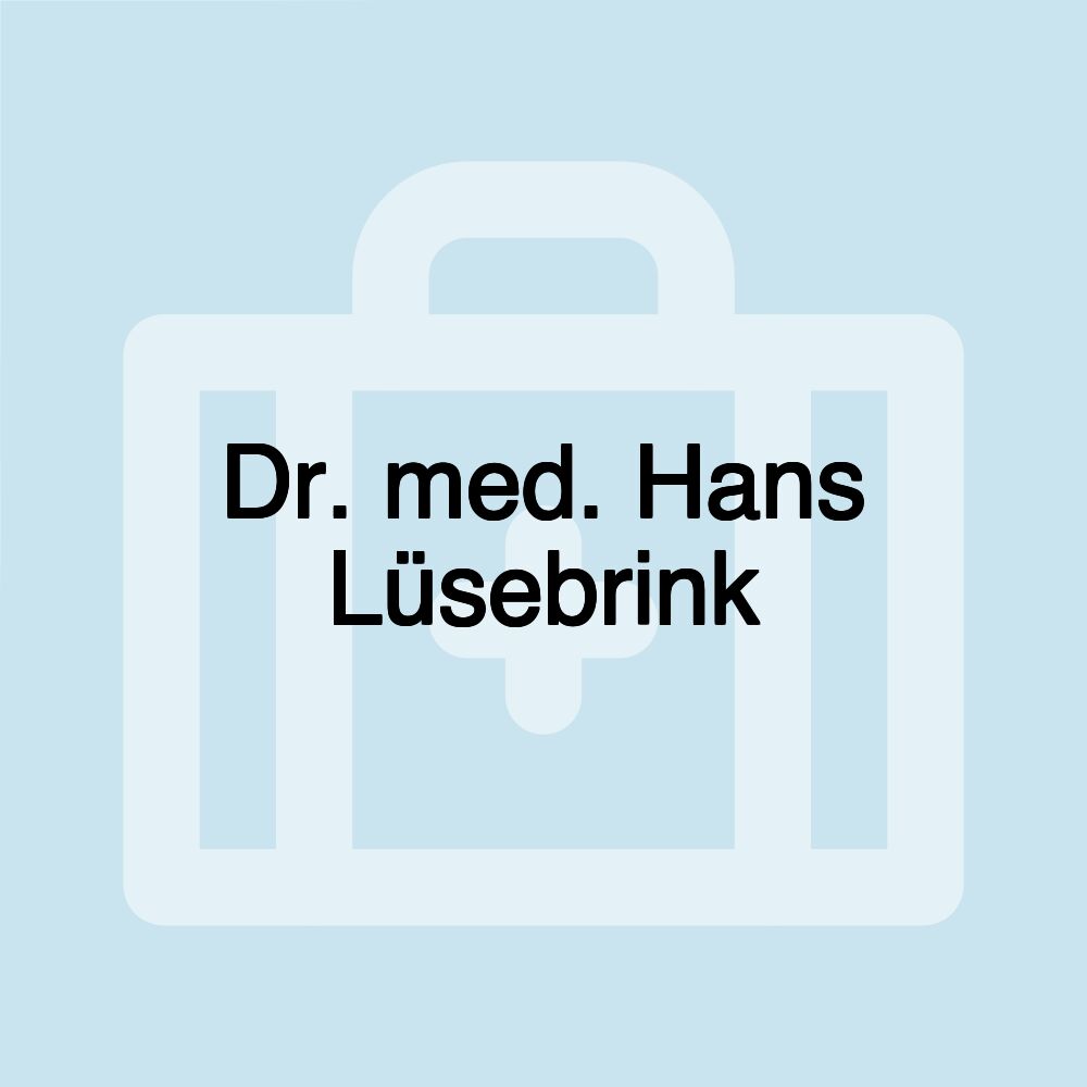 Dr. med. Hans Lüsebrink