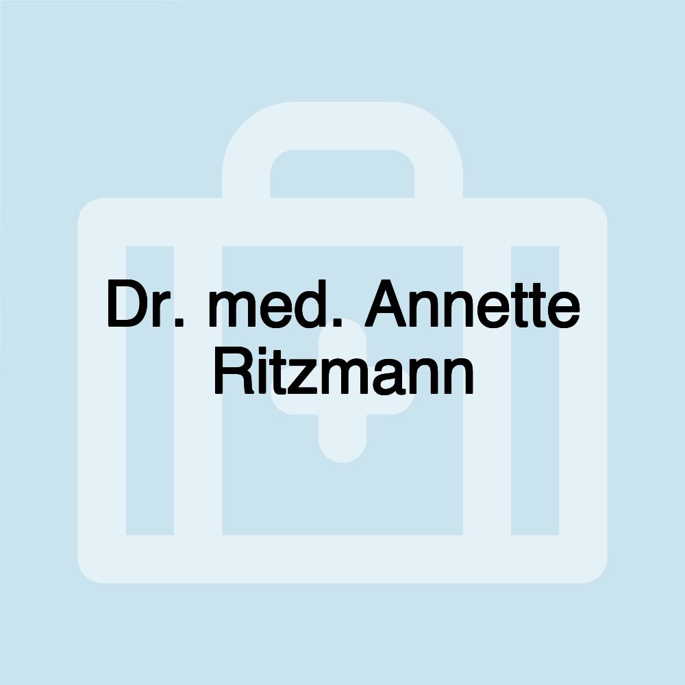 Dr. med. Annette Ritzmann