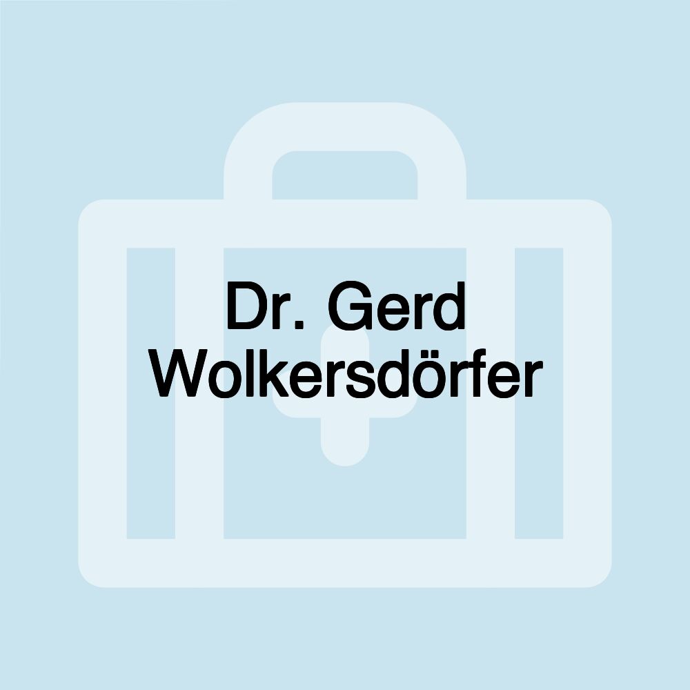 Dr. Gerd Wolkersdörfer