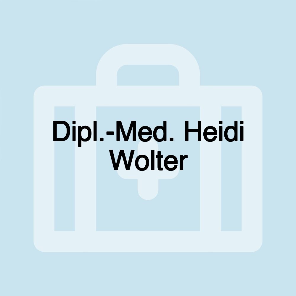 Dipl.-Med. Heidi Wolter