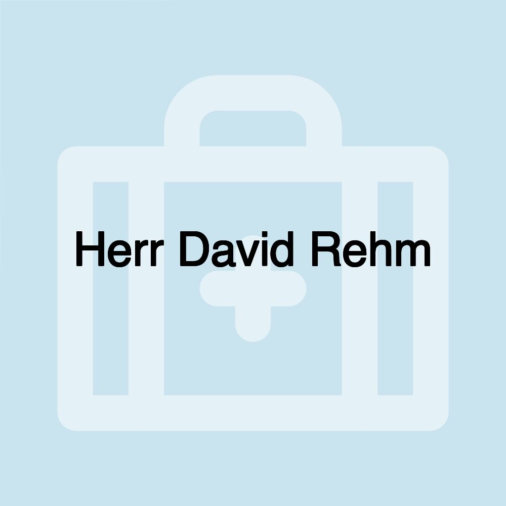 Herr David Rehm