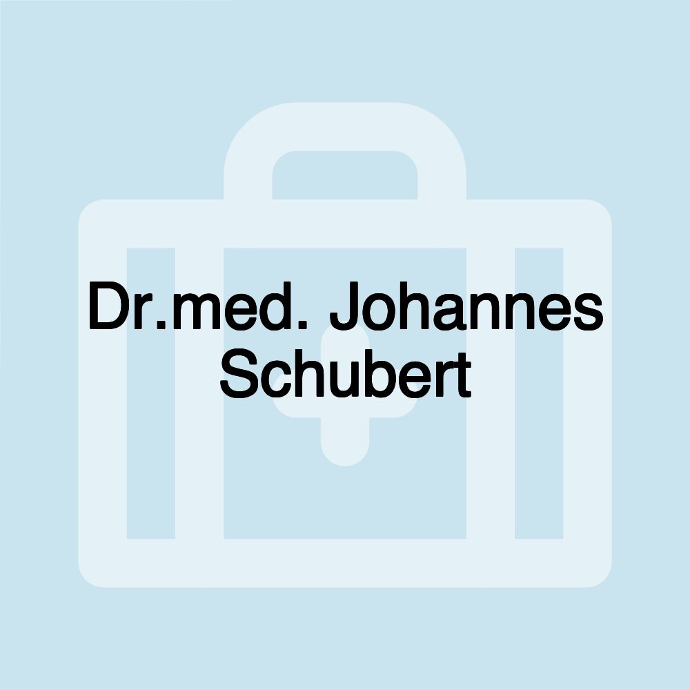 Dr.med. Johannes Schubert