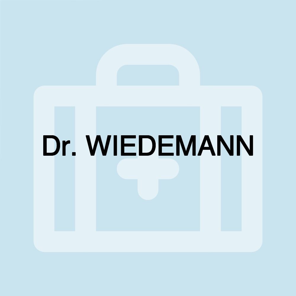 Dr. WIEDEMANN