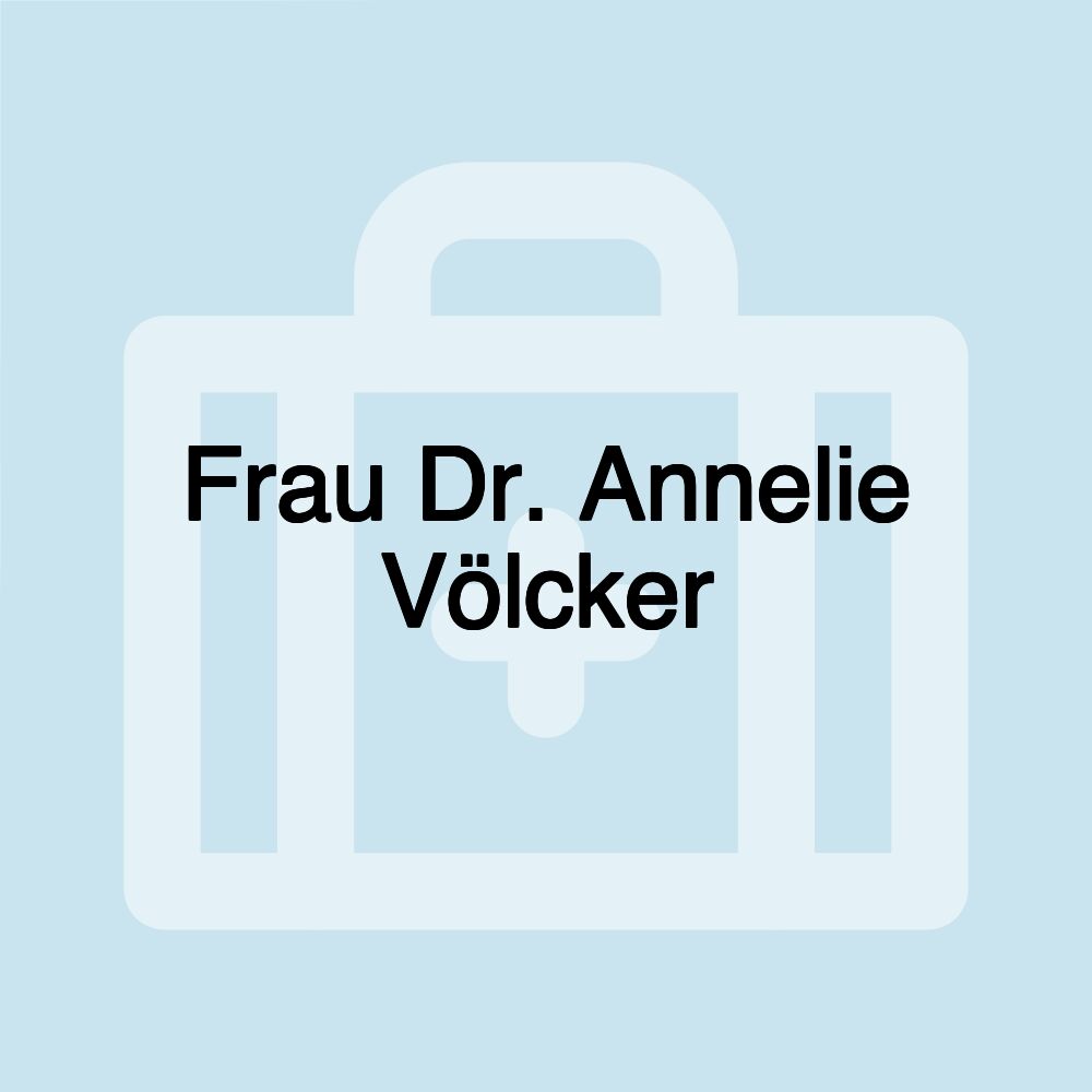 Frau Dr. Annelie Völcker