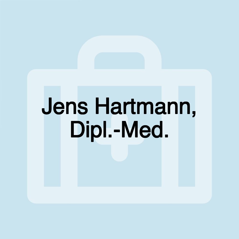 Jens Hartmann, Dipl.-Med.