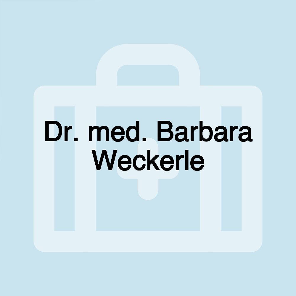 Dr. med. Barbara Weckerle