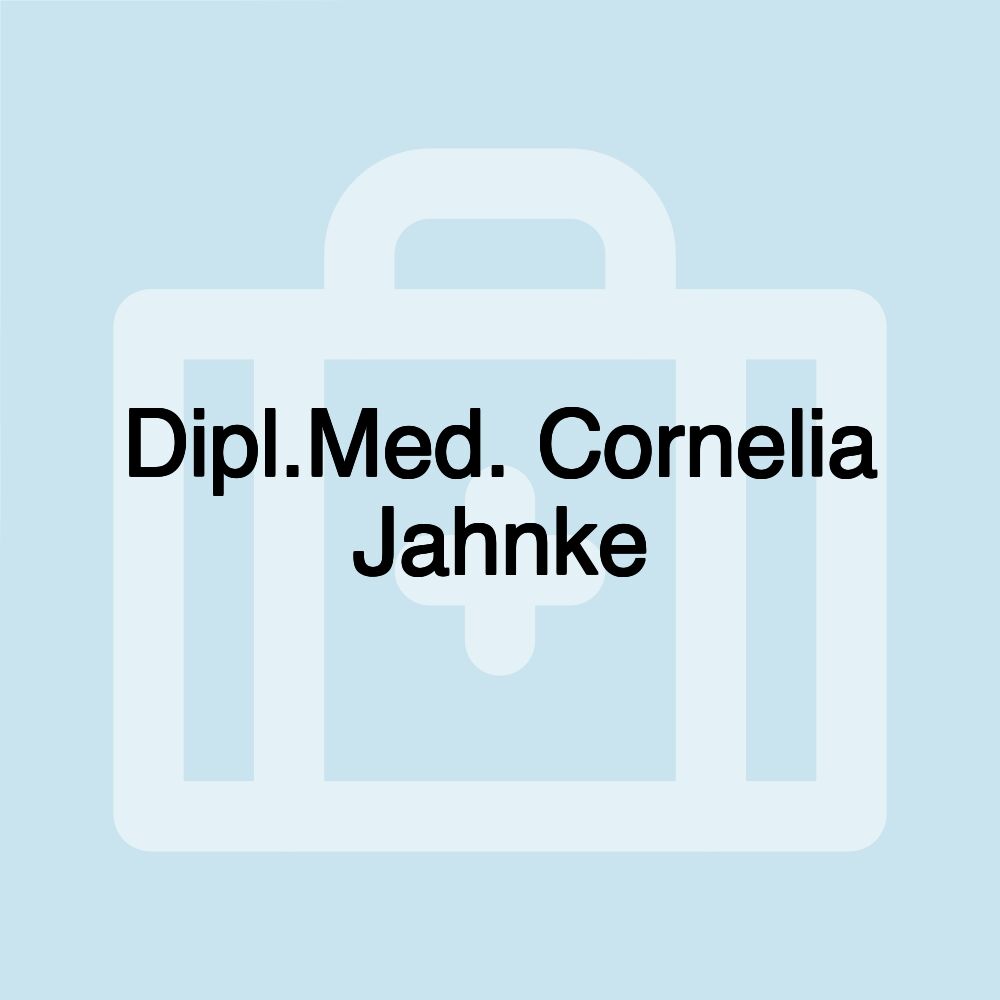 Dipl.Med. Cornelia Jahnke