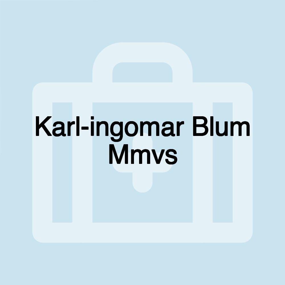 Karl-ingomar Blum Mmvs