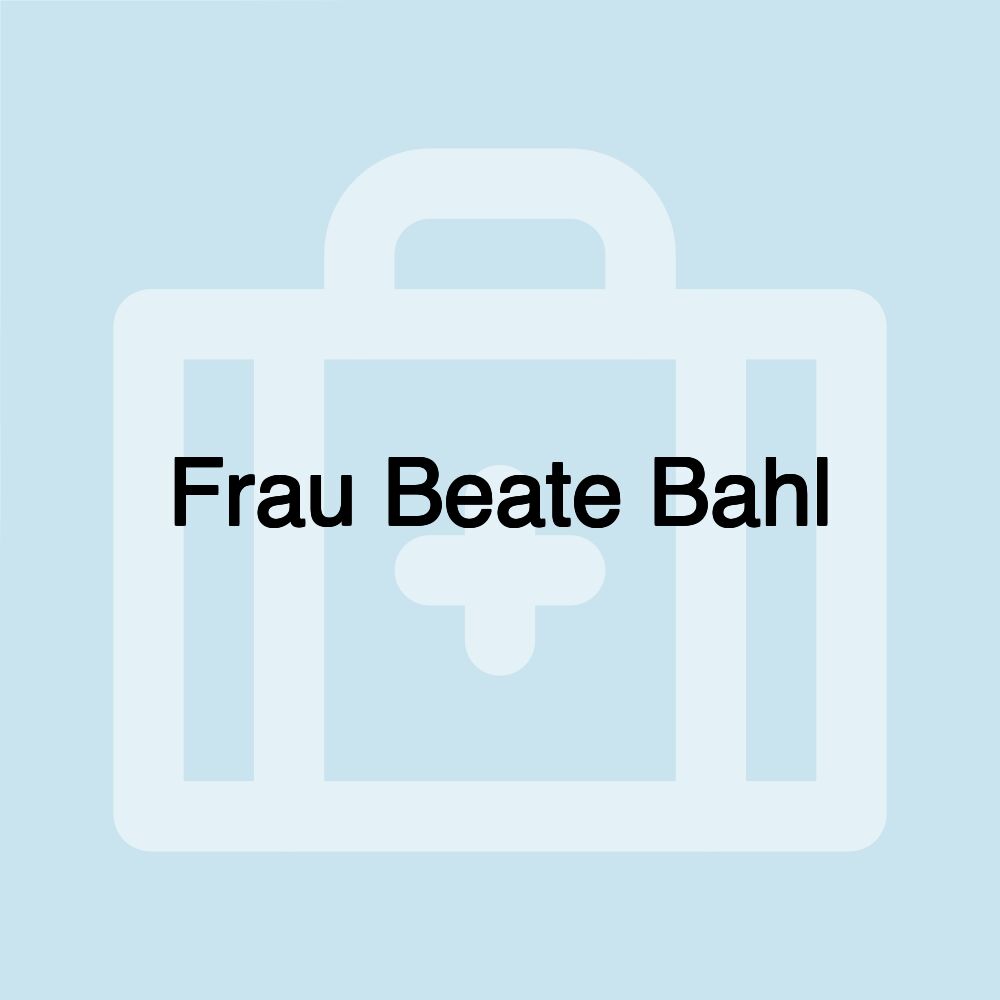 Frau Beate Bahl