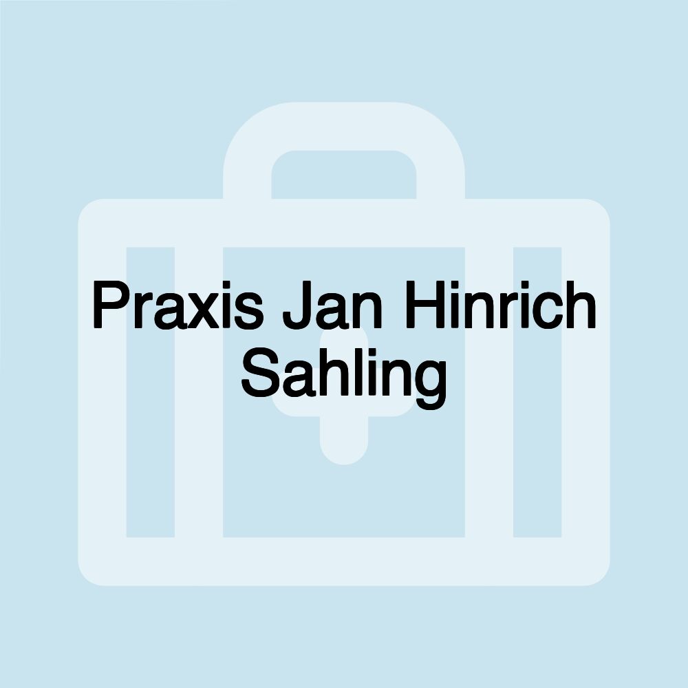 Praxis Jan Hinrich Sahling