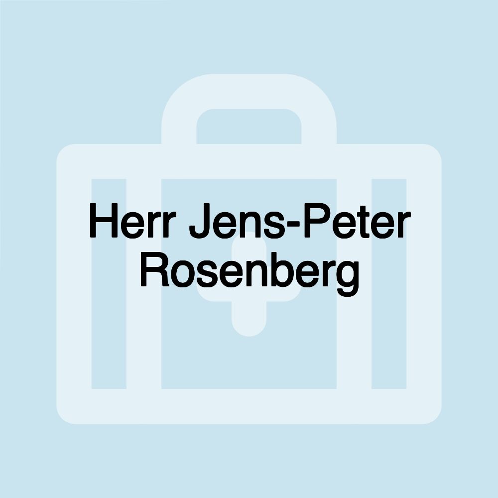 Herr Jens-Peter Rosenberg