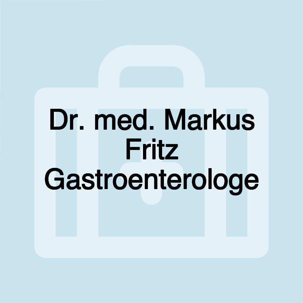 Dr. med. Markus Fritz Gastroenterologe