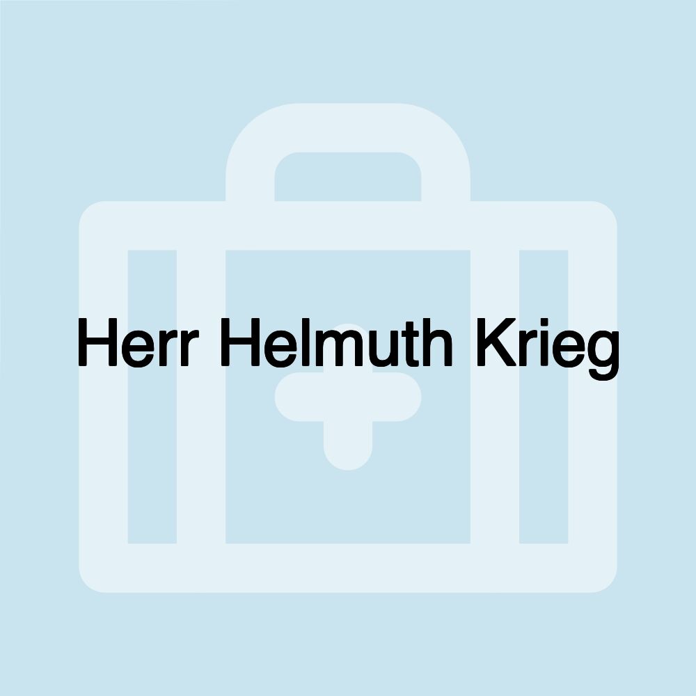 Herr Helmuth Krieg