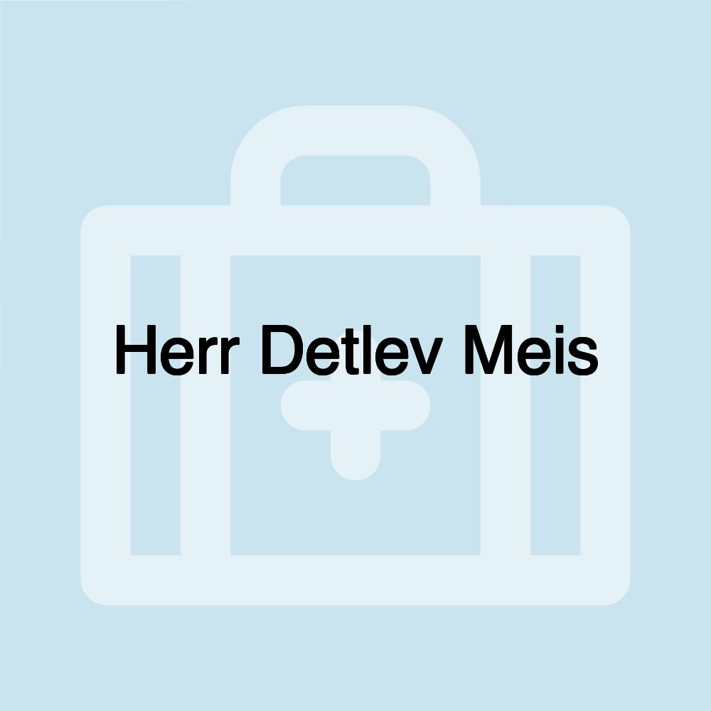 Herr Detlev Meis