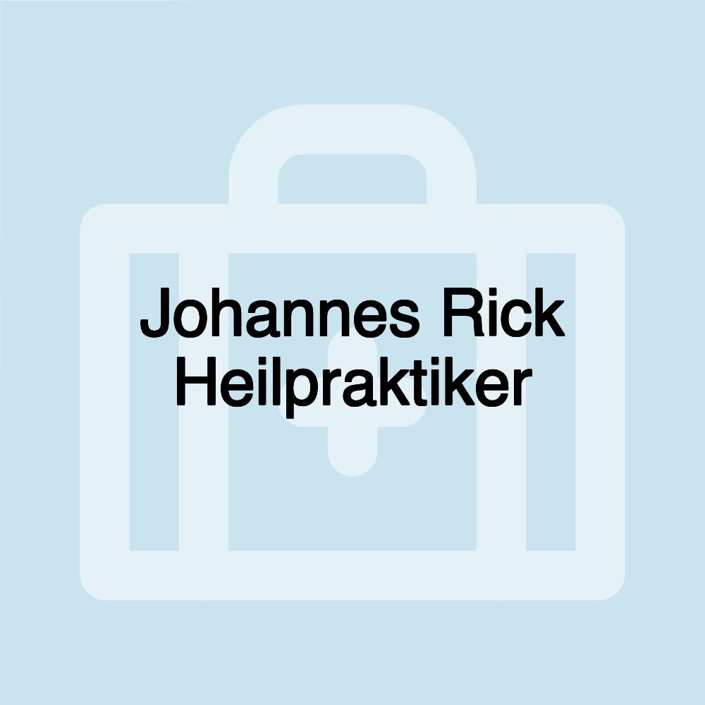 Johannes Rick Heilpraktiker