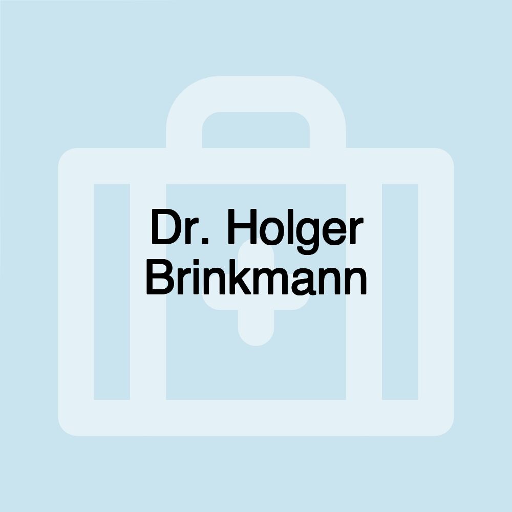 Dr. Holger Brinkmann