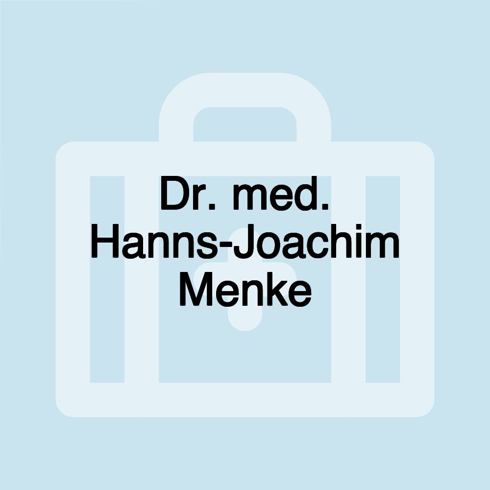 Dr. med. Hanns-Joachim Menke