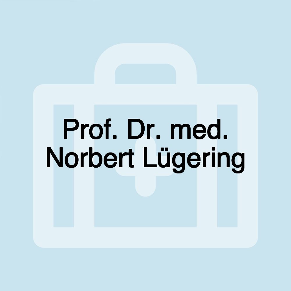 Prof. Dr. med. Norbert Lügering