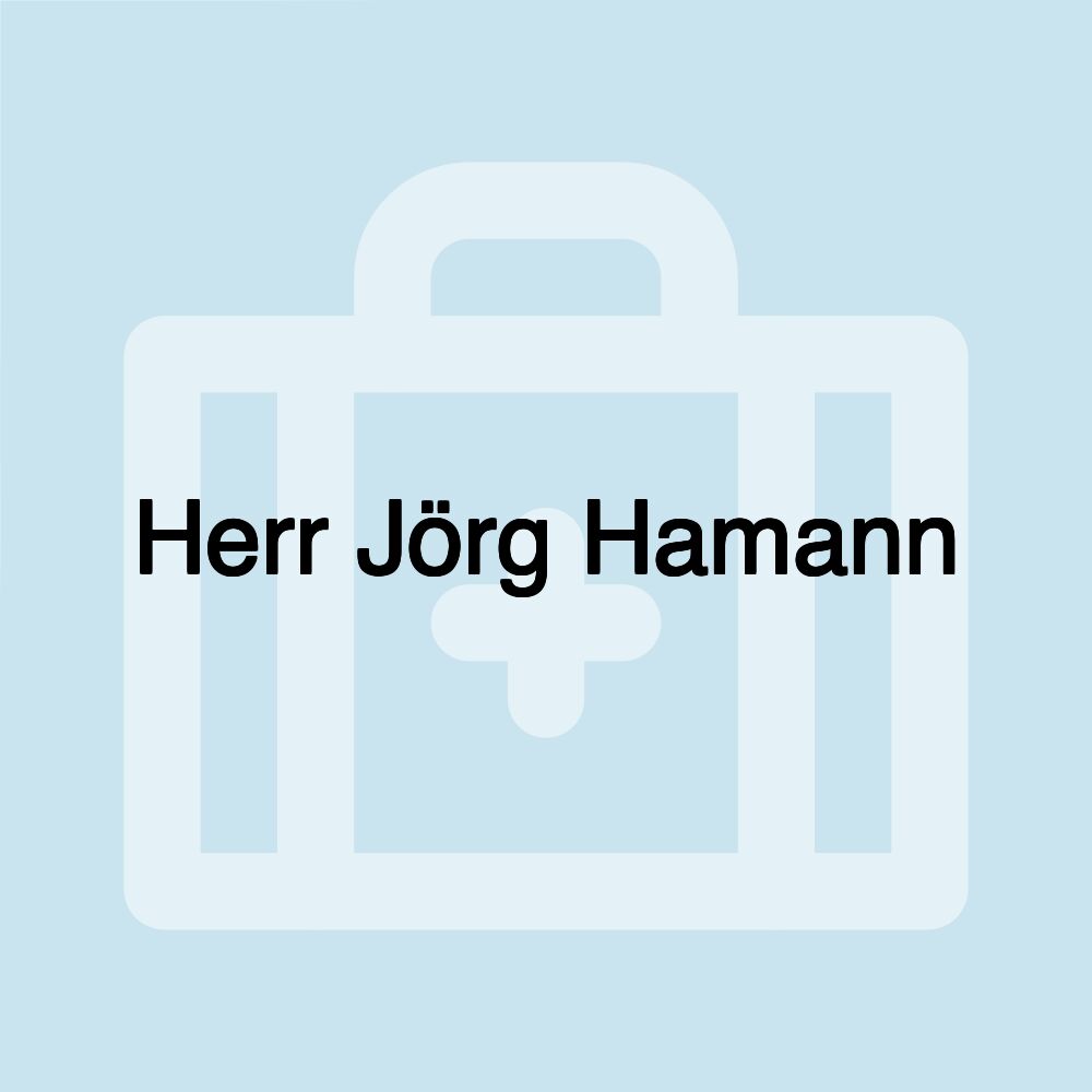 Herr Jörg Hamann