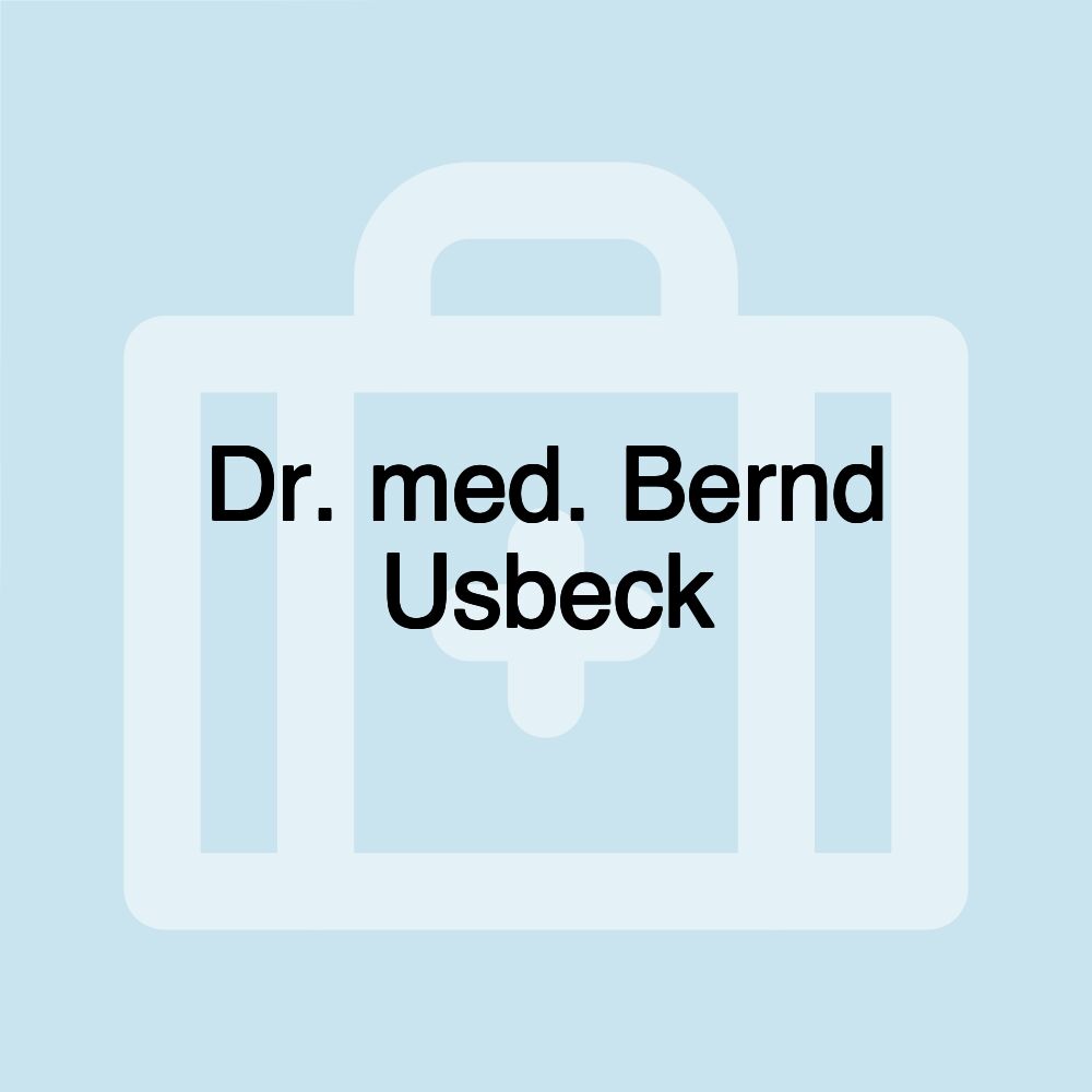 Dr. med. Bernd Usbeck