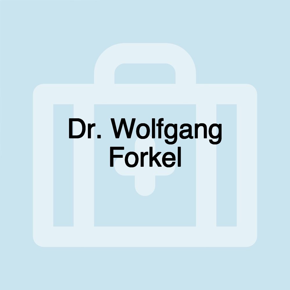 Dr. Wolfgang Forkel