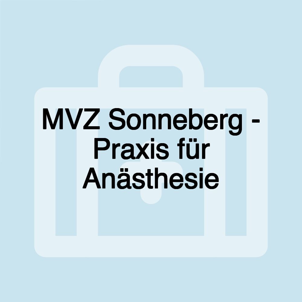 MVZ Sonneberg - Praxis für Anästhesie