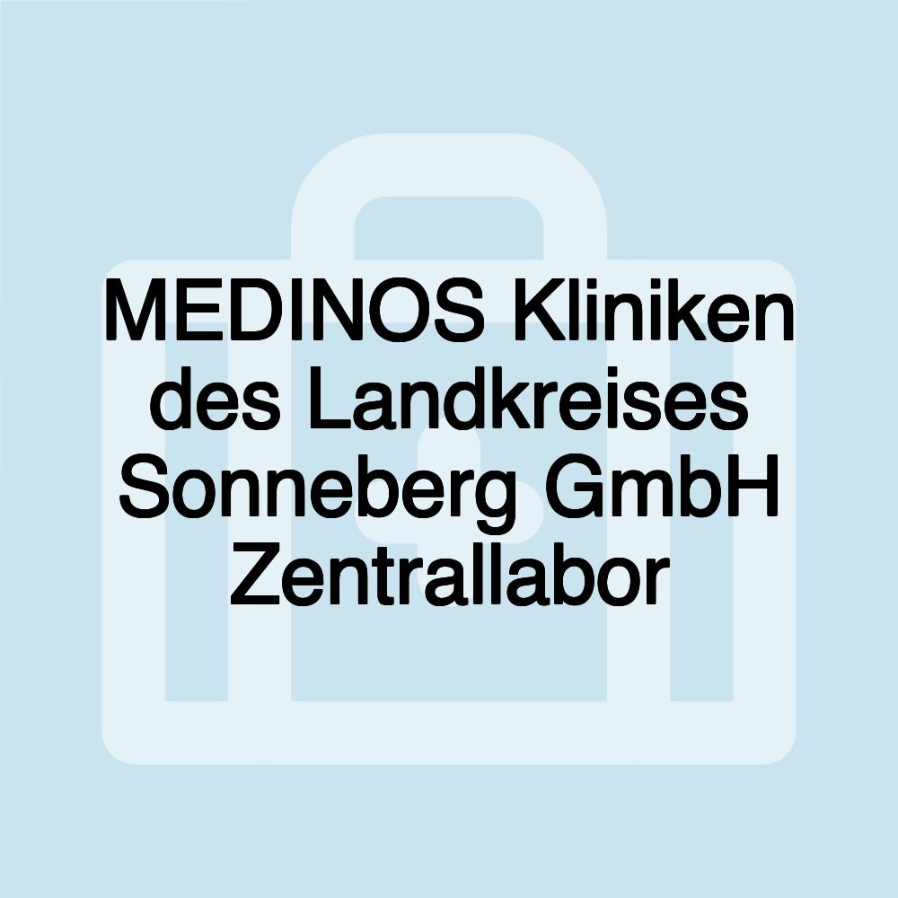 MEDINOS Kliniken des Landkreises Sonneberg GmbH Zentrallabor