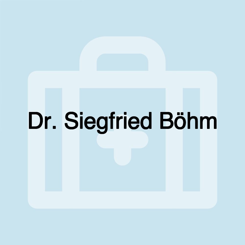 Dr. Siegfried Böhm