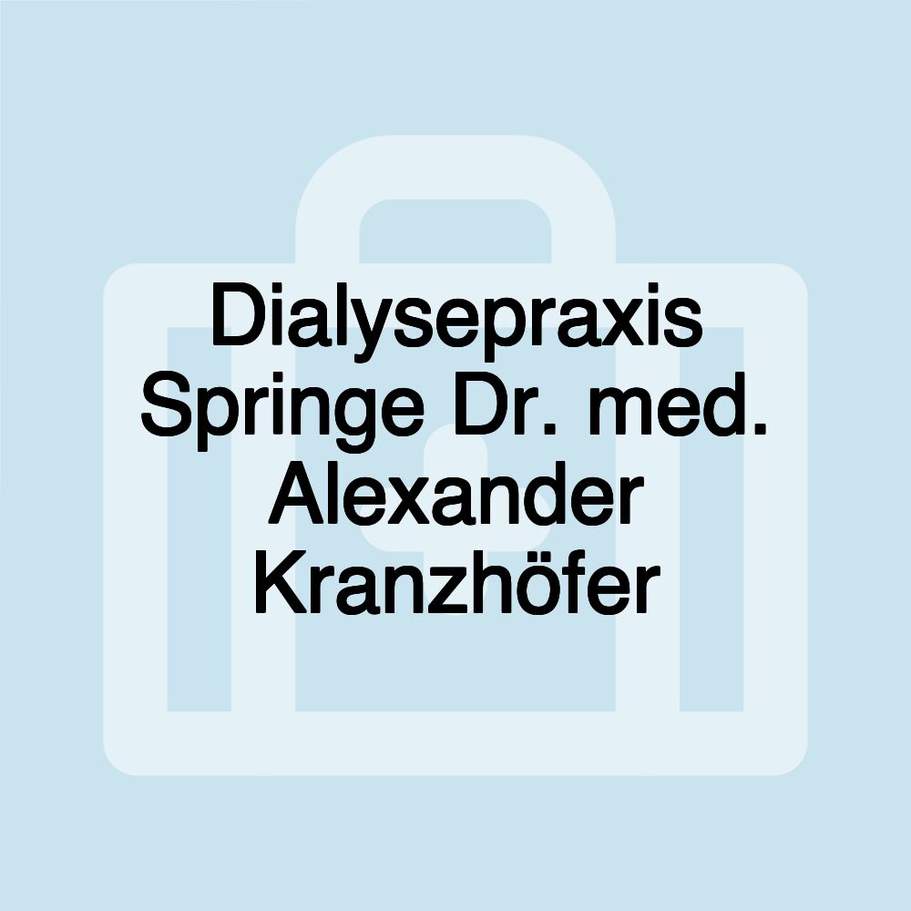 Dialysepraxis Springe Dr. med. Alexander Kranzhöfer