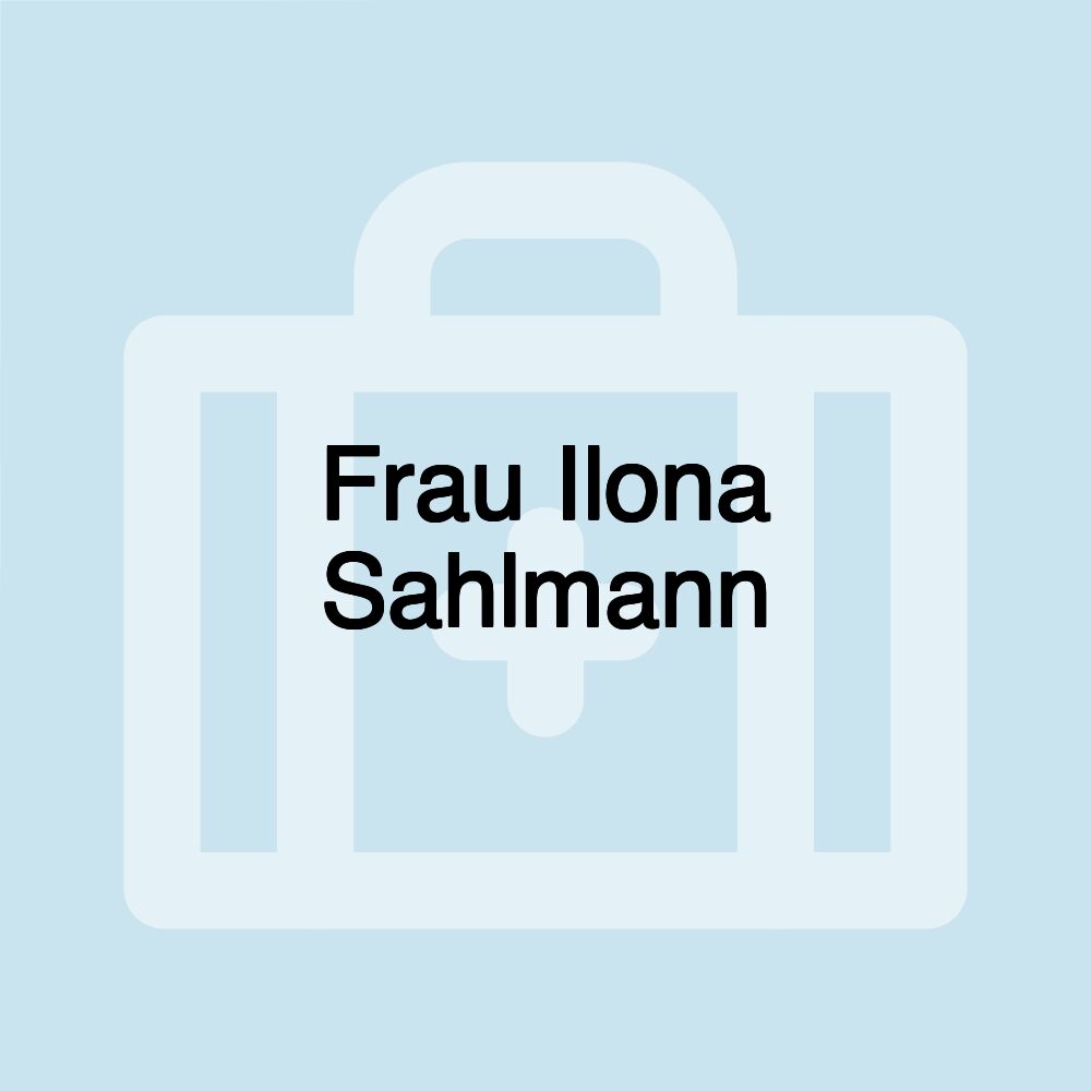 Frau Ilona Sahlmann