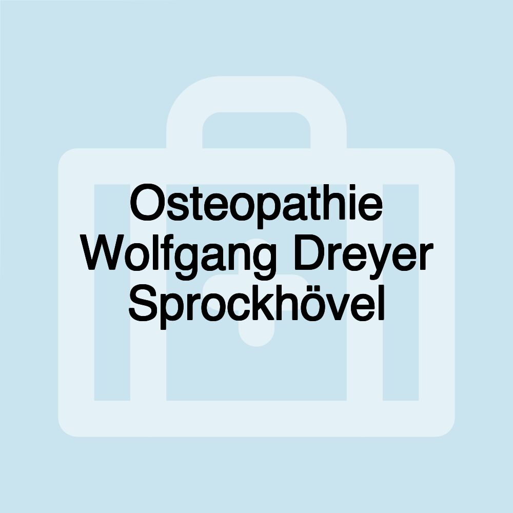 Osteopathie Wolfgang Dreyer Sprockhövel