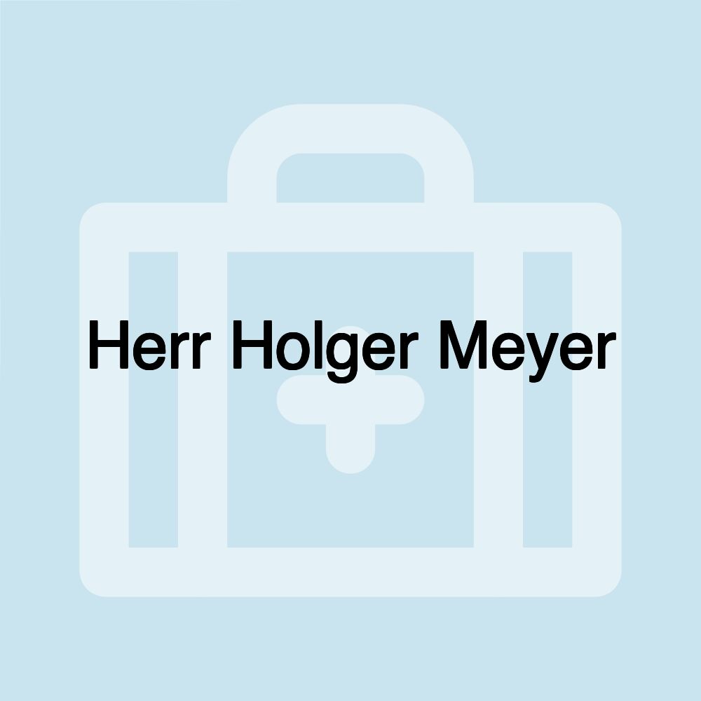 Herr Holger Meyer