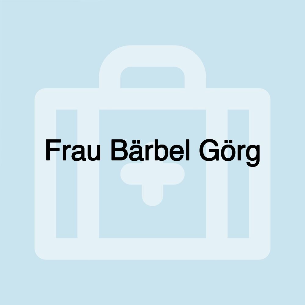 Frau Bärbel Görg