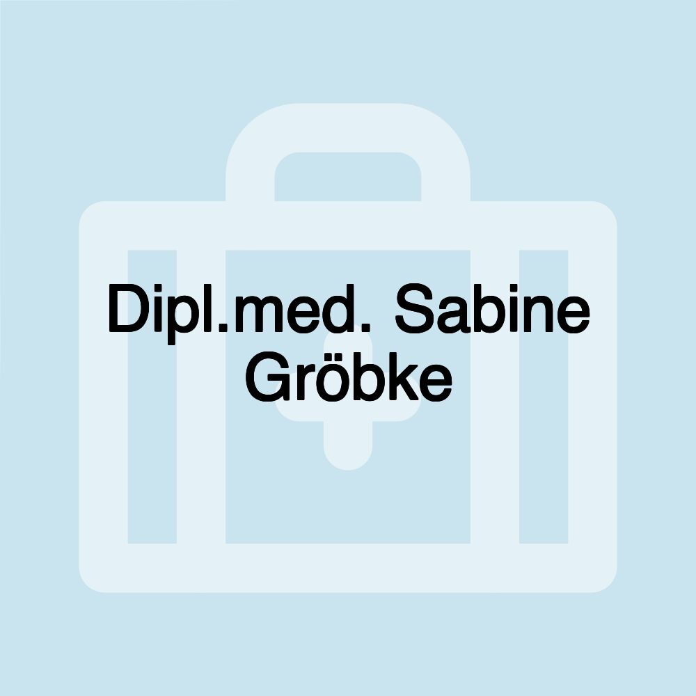 Dipl.med. Sabine Gröbke