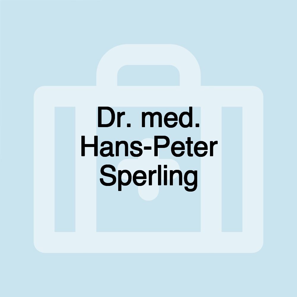 Dr. med. Hans-Peter Sperling