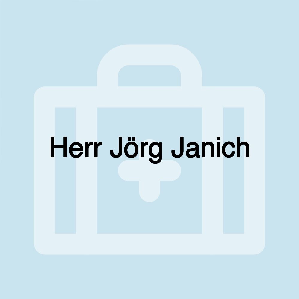 Herr Jörg Janich