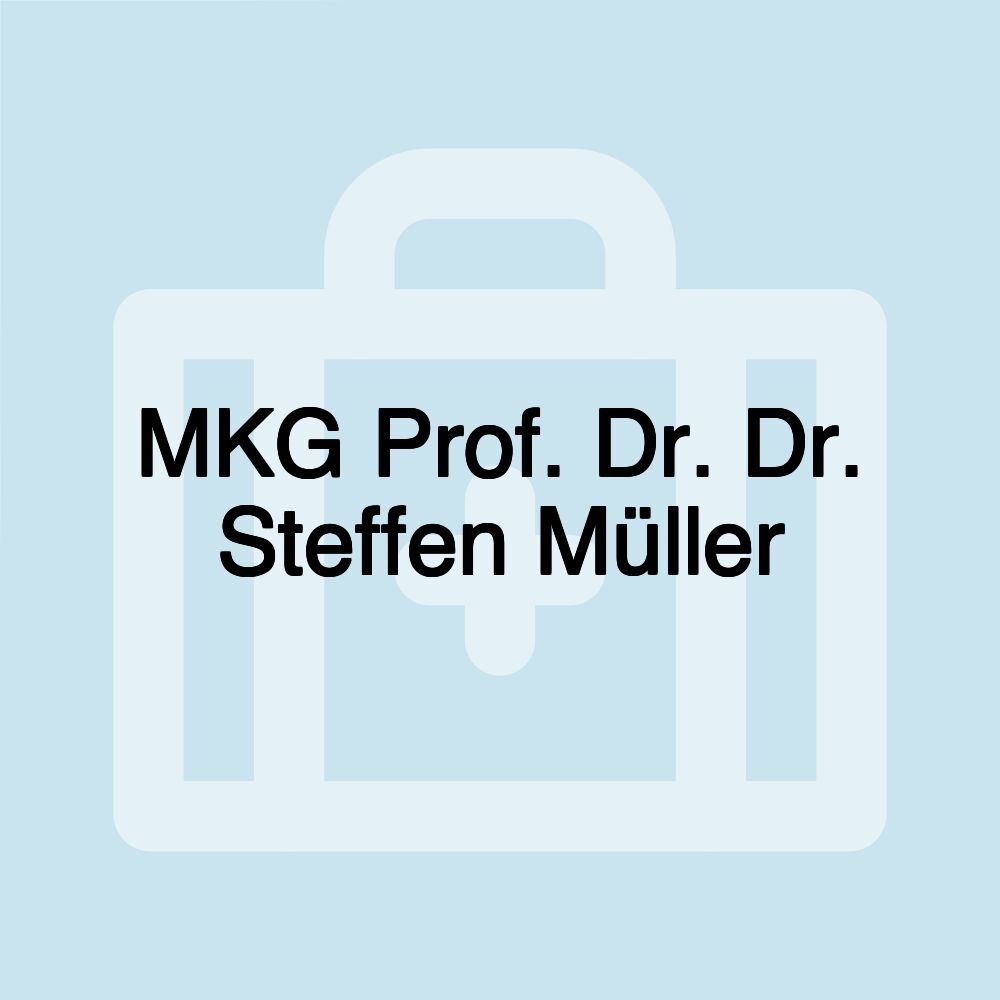 MKG Prof. Dr. Dr. Steffen Müller