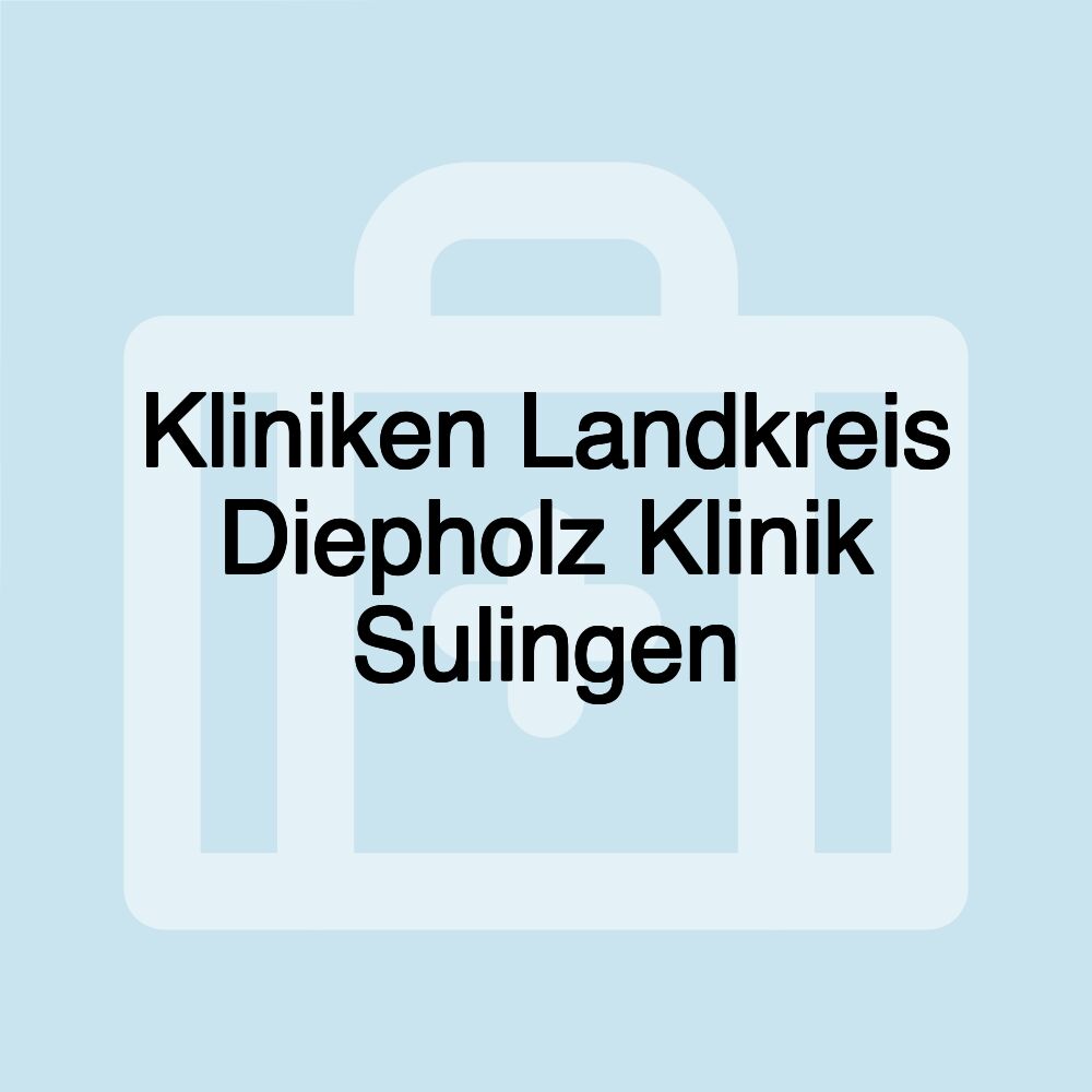 Kliniken Landkreis Diepholz Klinik Sulingen