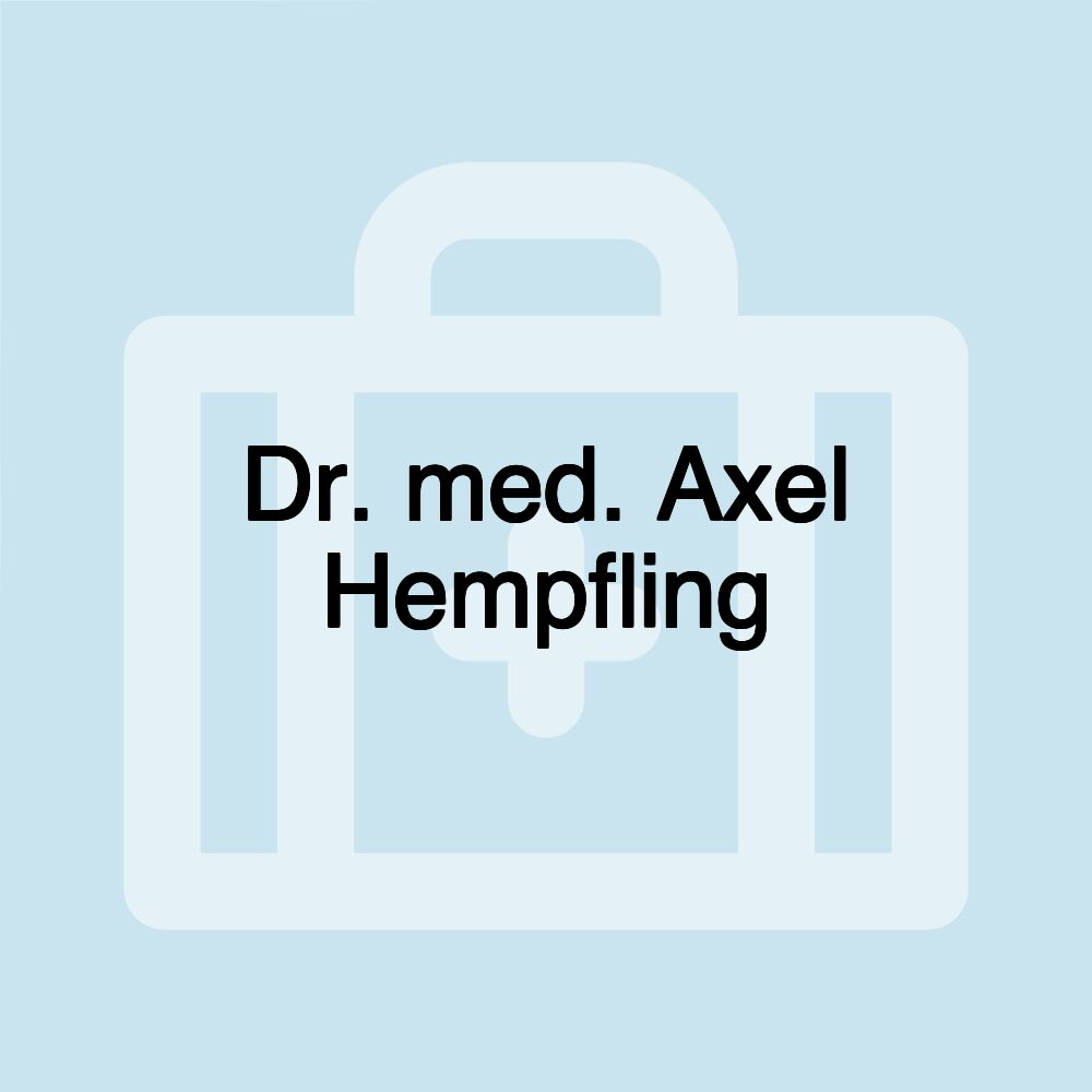 Dr. med. Axel Hempfling