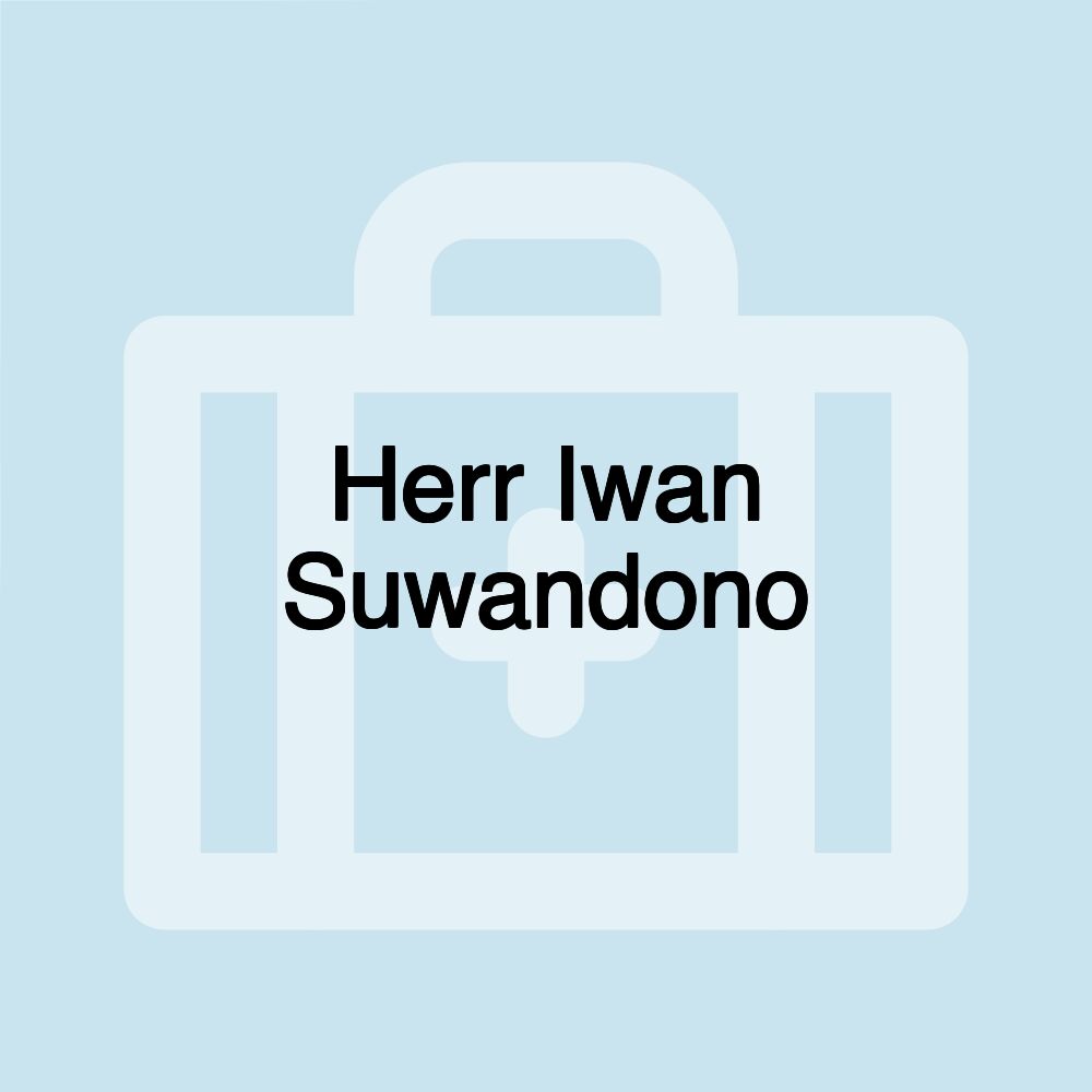 Herr Iwan Suwandono