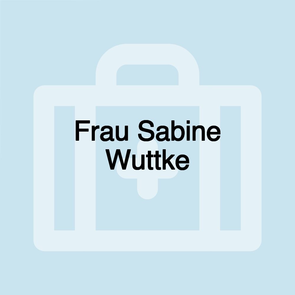 Frau Sabine Wuttke