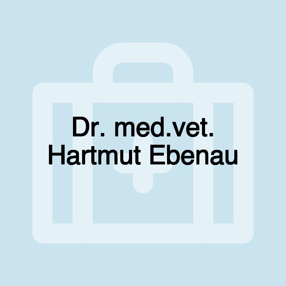 Dr. med.vet. Hartmut Ebenau