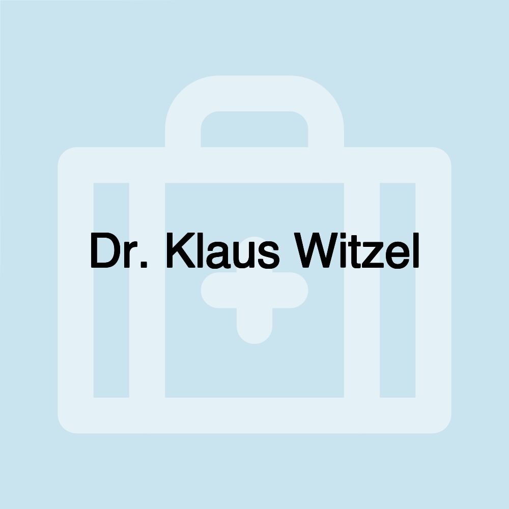 Dr. Klaus Witzel