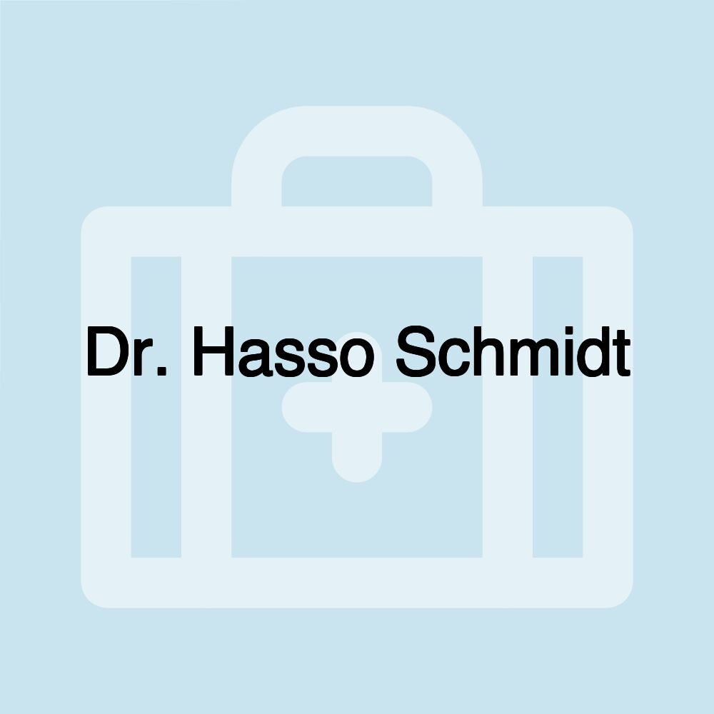 Dr. Hasso Schmidt