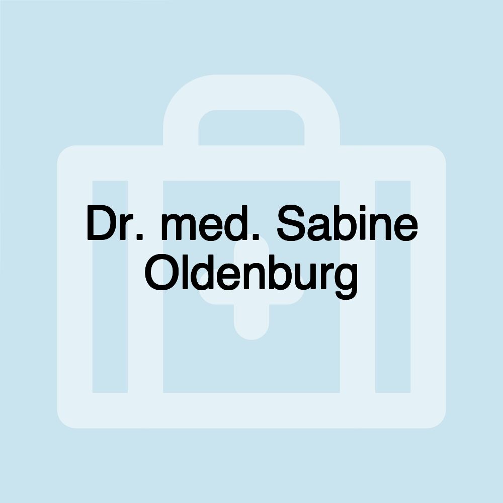 Dr. med. Sabine Oldenburg