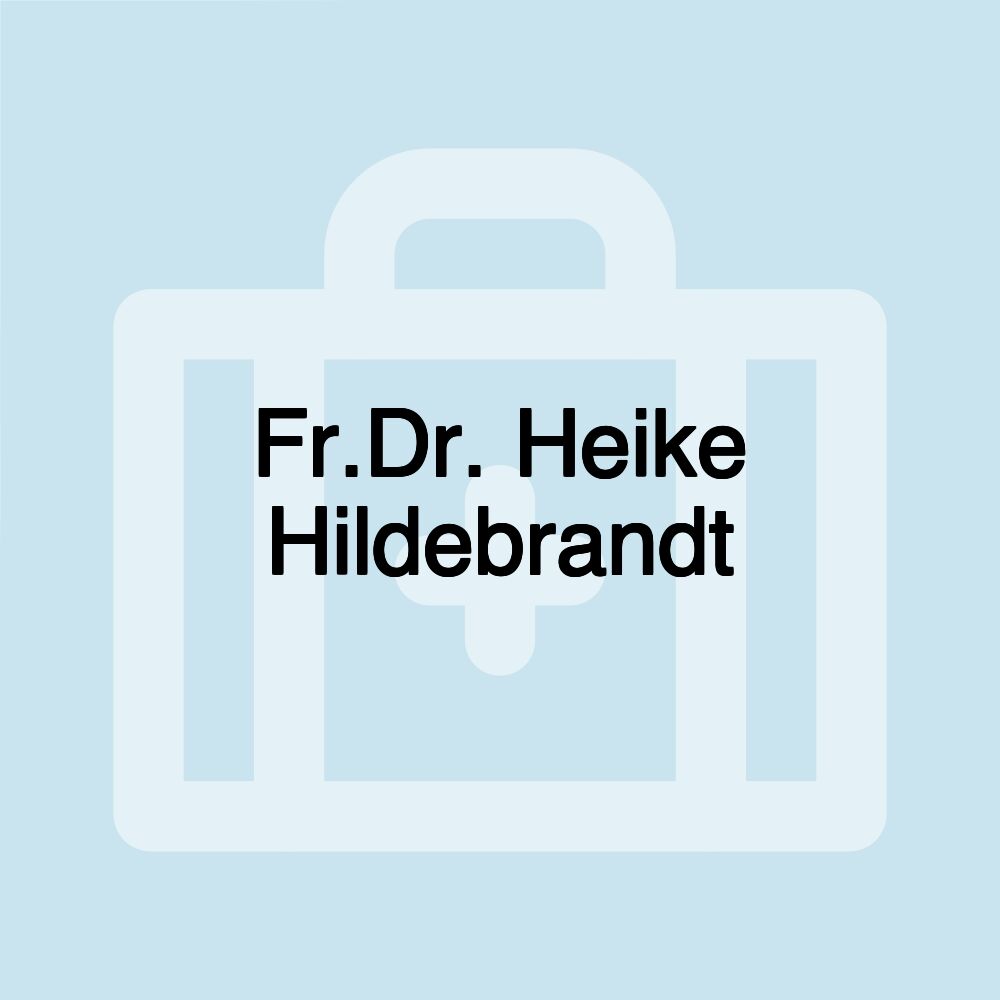 Fr.Dr. Heike Hildebrandt