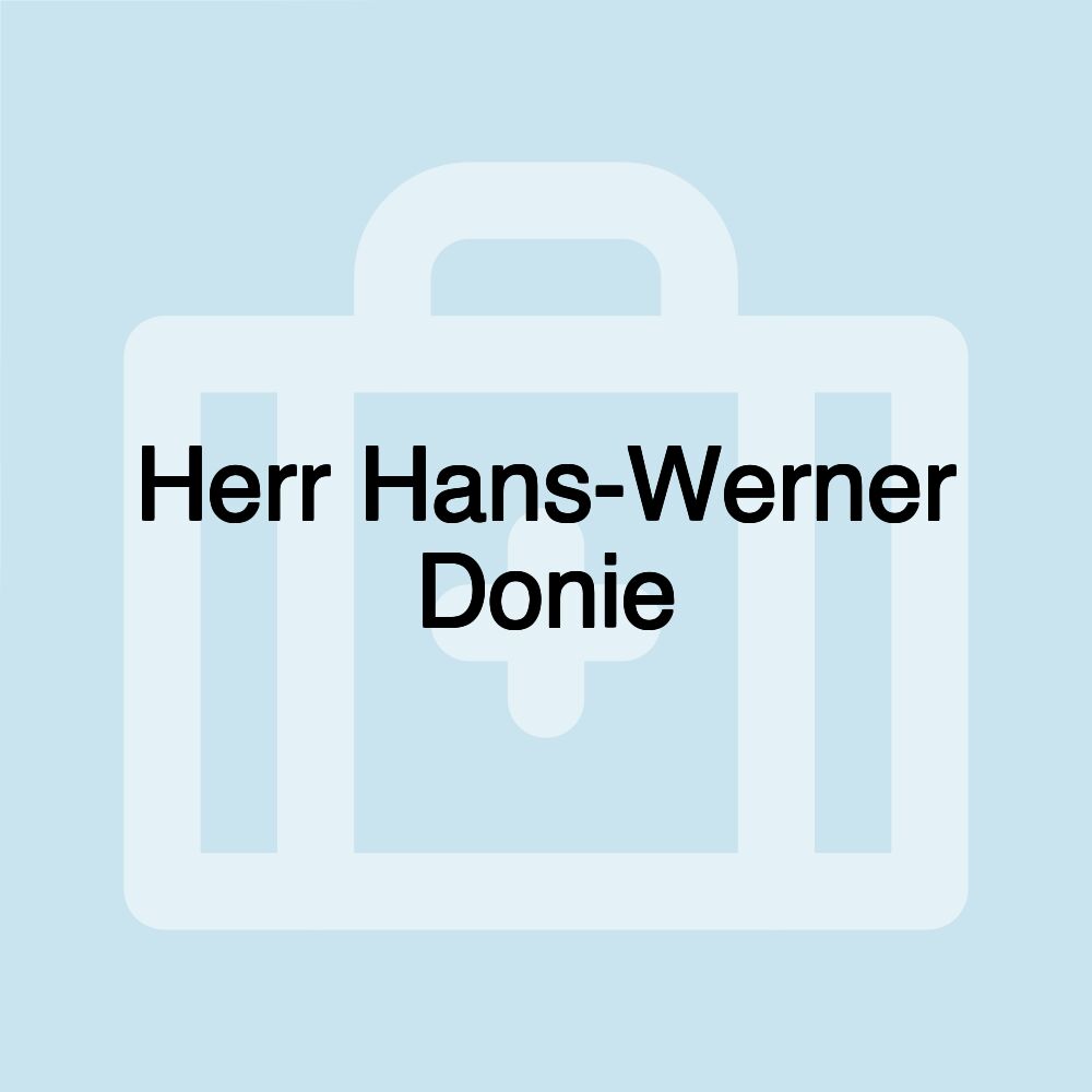 Herr Hans-Werner Donie