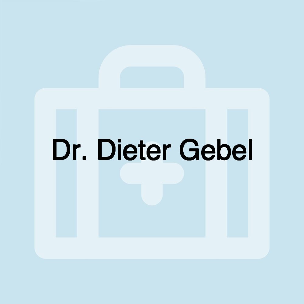 Dr. Dieter Gebel