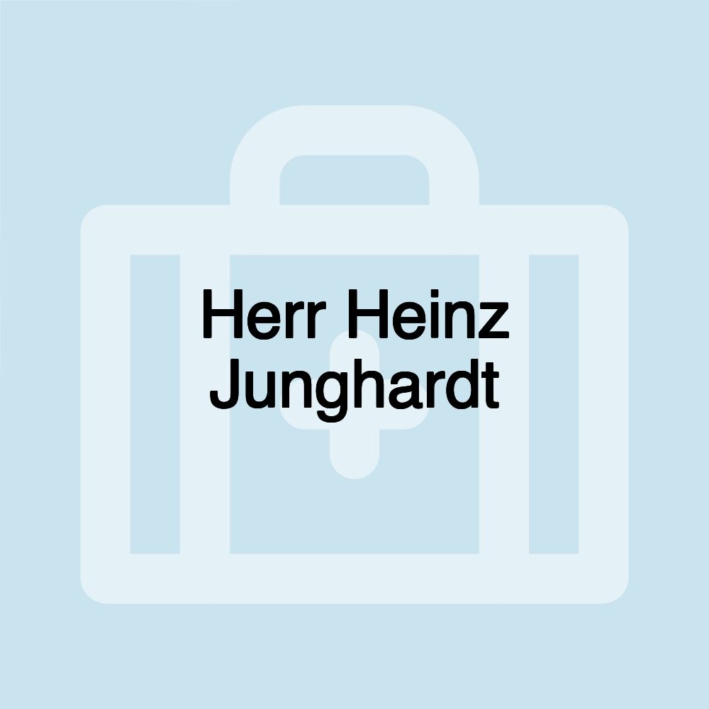 Herr Heinz Junghardt